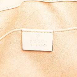 Gucci Beige/White Small GG Supreme Padlock Tote