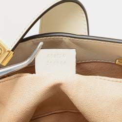 Gucci Beige/White Small GG Supreme Padlock Tote
