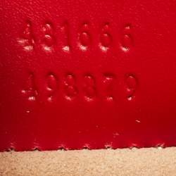 Gucci Red Leather Mini Web Chain Sylvie Shoulder Bag