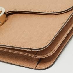 Gucci Beige Leather Dollar Interlocking G Shoulder Bag