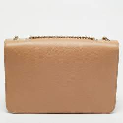 Gucci Beige Leather Dollar Interlocking G Shoulder Bag