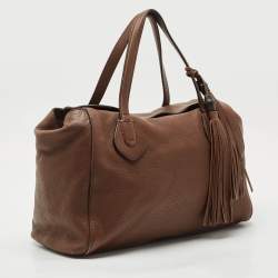 Gucci Brown Leather Lady Tassel Tote