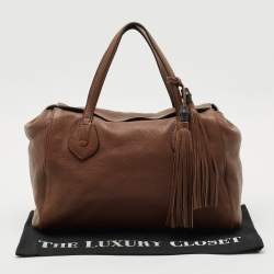 Gucci Brown Leather Lady Tassel Tote