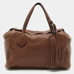 Gucci Brown Leather Lady Tassel Tote