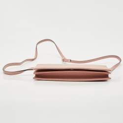 Gucci Pink Leather Swing Wallet on Strap