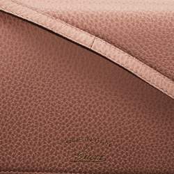 Gucci Pink Leather Swing Wallet on Strap