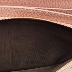 Gucci Pink Leather Swing Wallet on Strap