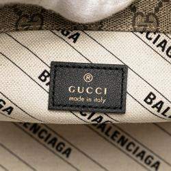 Gucci Brown Balenciaga The Hacker Project Medium GG Supreme Ville Satchel