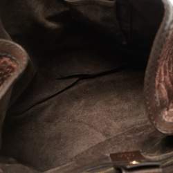 Gucci Brown Python Horsebit Jockey Tote