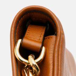 Gucci Brown Calfskin Blondie Chain Satchel