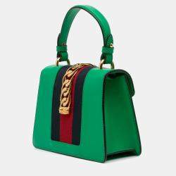 Gucci Green Mini Leather Sylvie Satchel