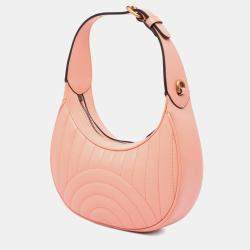 Gucci Pink Mini Matelasse Leather GG Marmont Half Moon Hobo