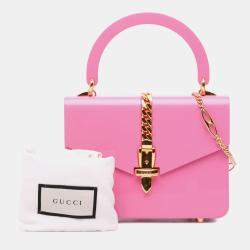 Gucci Pink Mini Acrylic Sylvie 1969 Top Handle Bag