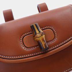 Gucci Bamboo 1947 Mini Brown Calfskin Leather Waist Bag