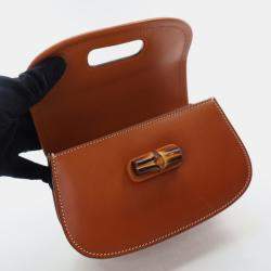 Gucci Bamboo 1947 Mini Brown Calfskin Leather Waist Bag