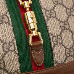 Gucci Brown Mini GG Supreme Jackie 1961 Crossbody Shoulder Bag