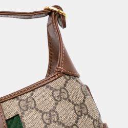 Gucci Brown Mini GG Supreme Jackie 1961 Crossbody Shoulder Bag