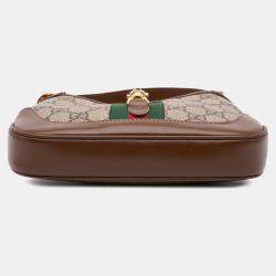 Gucci Brown Mini GG Supreme Jackie 1961 Crossbody Shoulder Bag