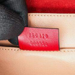 Gucci Red Mini Patent Sylvie 1969 Top Handle Bag