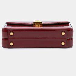 Gucci Red Mini Patent Sylvie 1969 Top Handle Bag