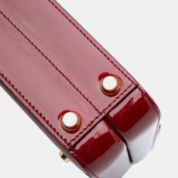 Gucci Red Mini Patent Sylvie 1969 Top Handle Bag