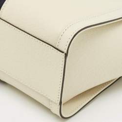 Gucci White Leather Vintage Web Ophidia Small Tote