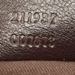 Gucci Beige/Dark Brown GG Canvas and Leather New Ladies Web Tote