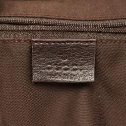 Gucci Beige/Dark Brown GG Canvas and Leather New Ladies Web Tote