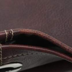 Gucci Dark Burgundy Leather Charlotte Crossbody Bag