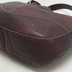 Gucci Dark Burgundy Leather Charlotte Crossbody Bag