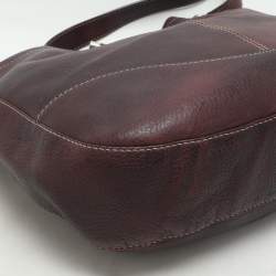 Gucci Dark Burgundy Leather Charlotte Crossbody Bag
