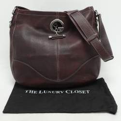 Gucci Dark Burgundy Leather Charlotte Crossbody Bag