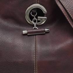 Gucci Dark Burgundy Leather Charlotte Crossbody Bag