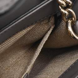 Gucci Grey Microguccissima Leather Mini Emily Chain Crossbody Bag