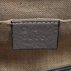 Gucci Grey Microguccissima Leather Mini Emily Chain Crossbody Bag