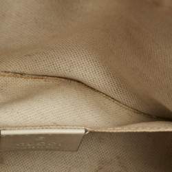 Gucci Beige/Off White GG Supreme Canvas and Leather Mini Horsebit 1955 Bag