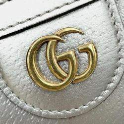 Gucci Silver Mini Calfskin Bamboo Diana Satchel