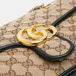 Gucci Small GG Marmont Matelasse Canvas Flap Crossbody