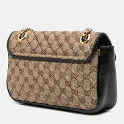 Gucci Small GG Marmont Matelasse Canvas Flap Crossbody