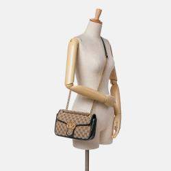 Gucci Small GG Marmont Matelasse Canvas Flap Crossbody