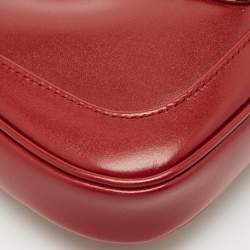 Gucci Dark Red Leather Jackie 1961 Mini Shoulder Bag