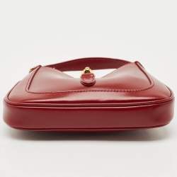 Gucci Dark Red Leather Jackie 1961 Mini Shoulder Bag
