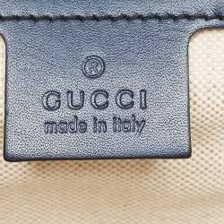 Gucci Blue Guccissima Patent Leather Large Emily Chain Shoulder Bag