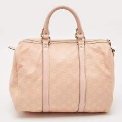 Gucci Peach Guccissima Leather Medium Joy Boston Bag