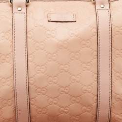 Gucci Peach Guccissima Leather Medium Joy Boston Bag