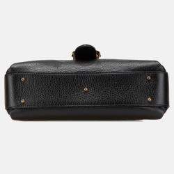 Gucci Black Small Dollar Calf Interlocking G Satchel