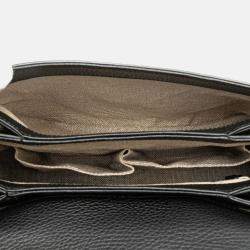 Gucci Black Small Dollar Calf Interlocking G Satchel