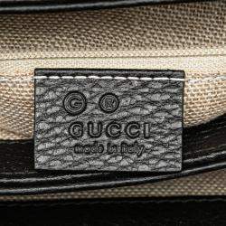 Gucci Black Small Dollar Calf Interlocking G Satchel