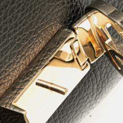 Gucci Black Small Dollar Calf Interlocking G Satchel