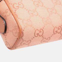 Gucci Pink Mini GG Canvas Ophidia Crossbody